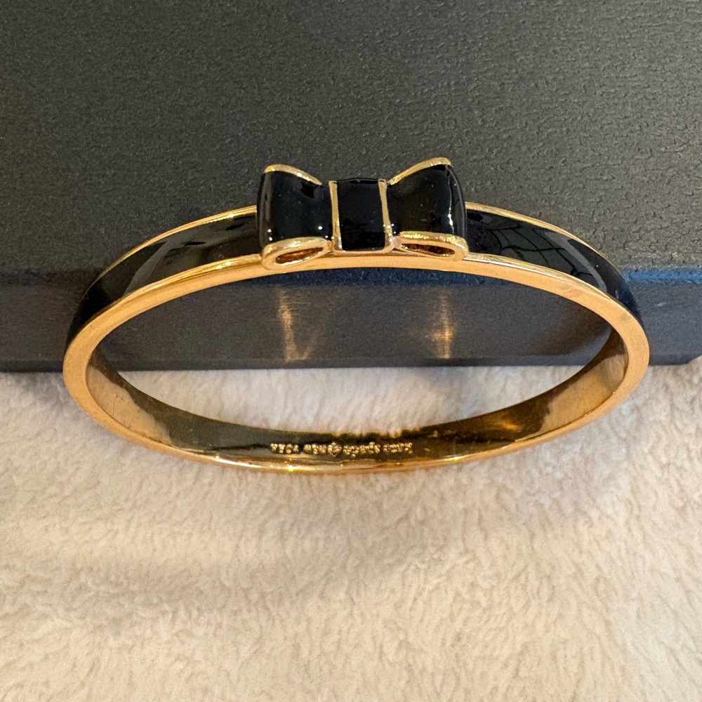 Kate Spade Black and Gold Bow Bracelet